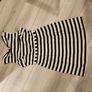 Navy striped dress